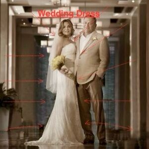 WToo Strapless Wedding Dress and Veil—Dress is Size 8-by Watters Design